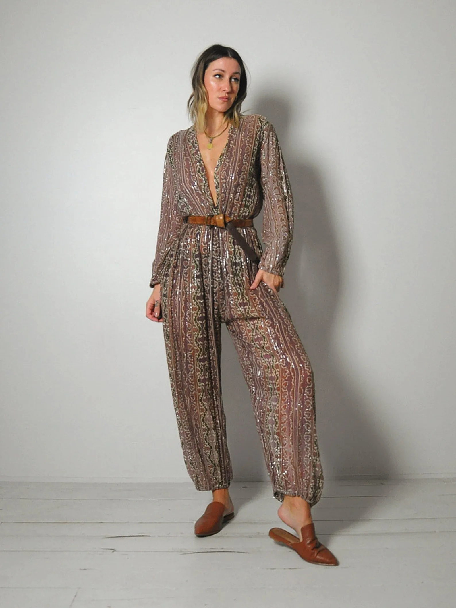 1970's India Gauze Jumpsuit