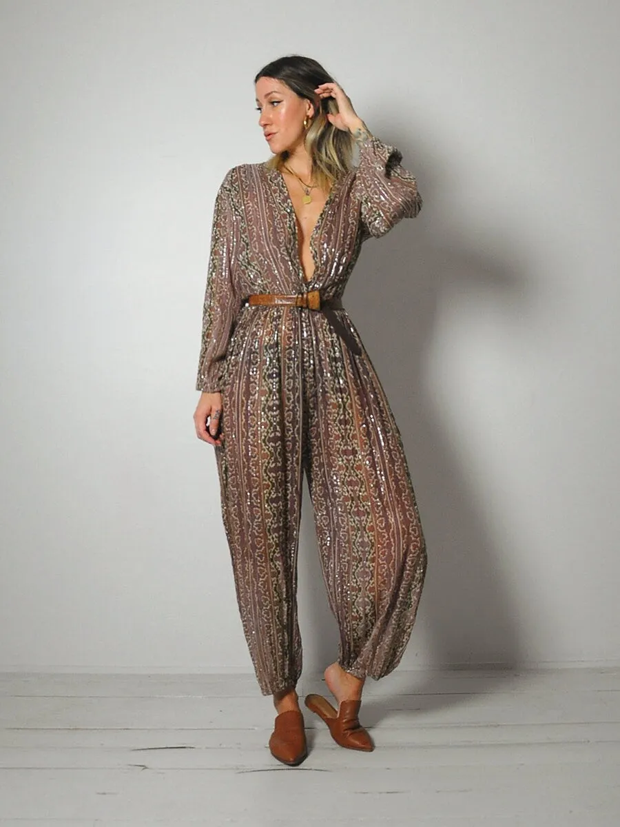 1970's India Gauze Jumpsuit