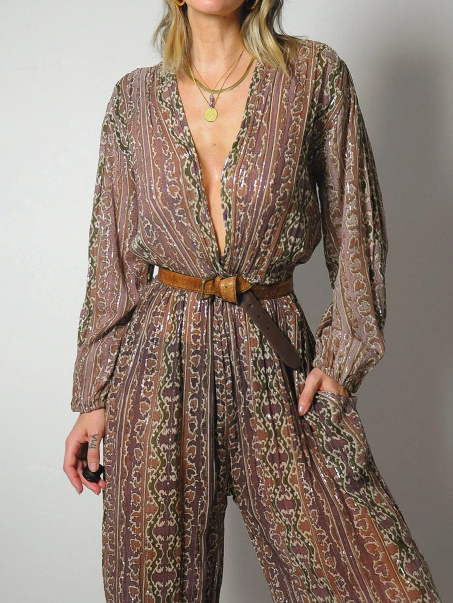 1970's India Gauze Jumpsuit