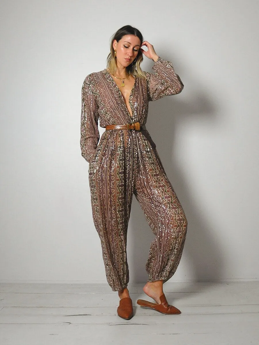 1970's India Gauze Jumpsuit