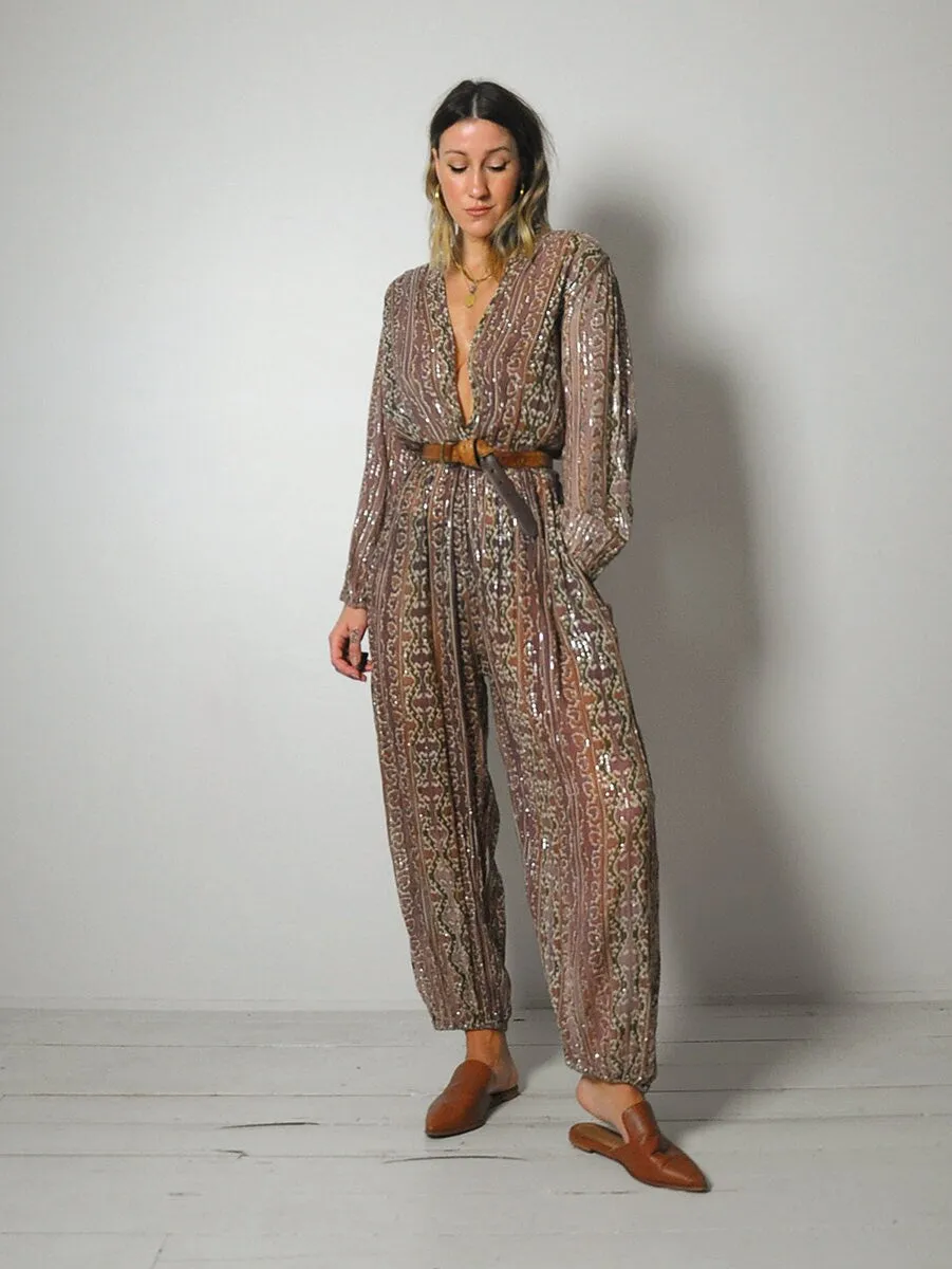 1970's India Gauze Jumpsuit