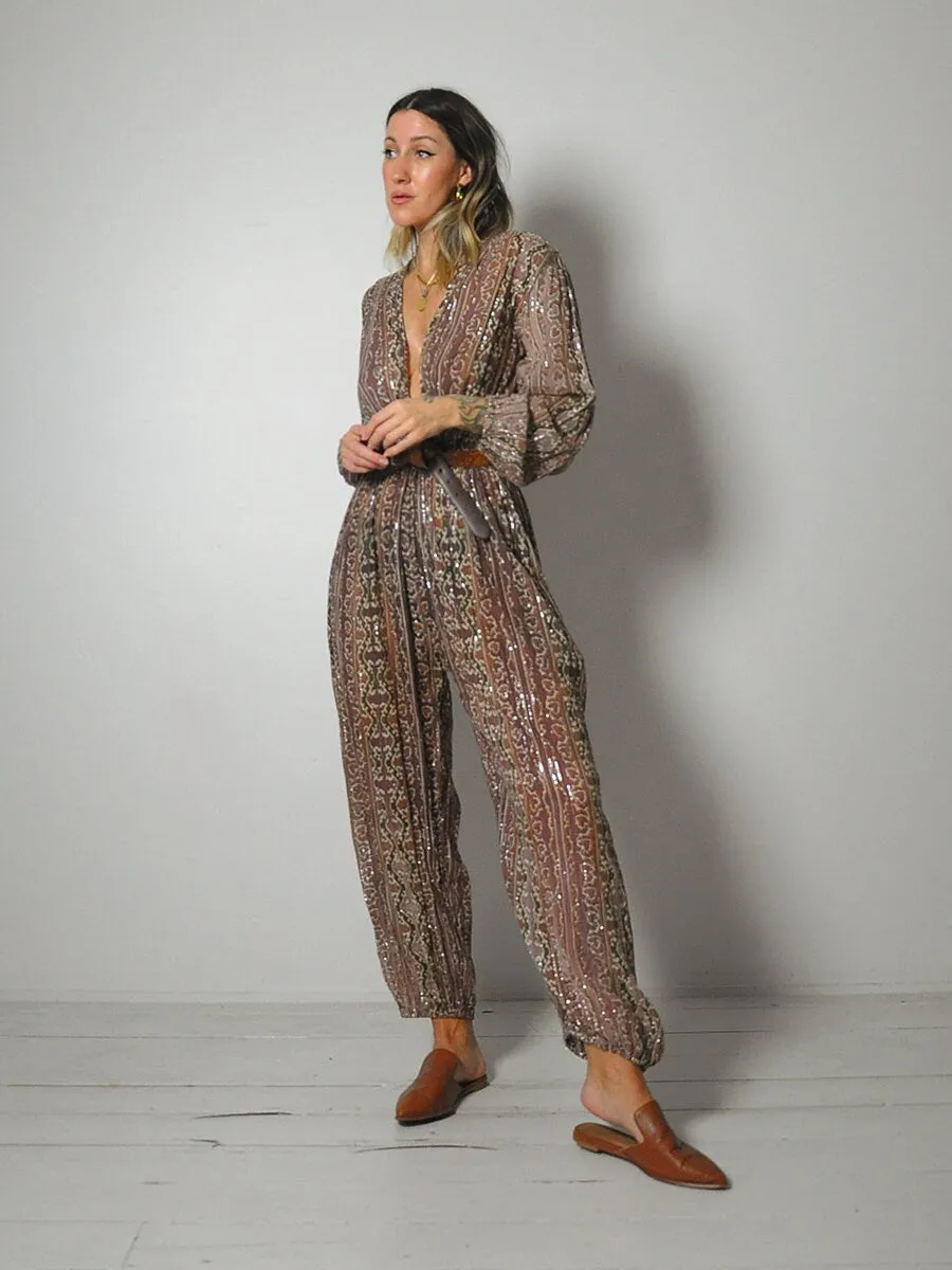 1970's India Gauze Jumpsuit