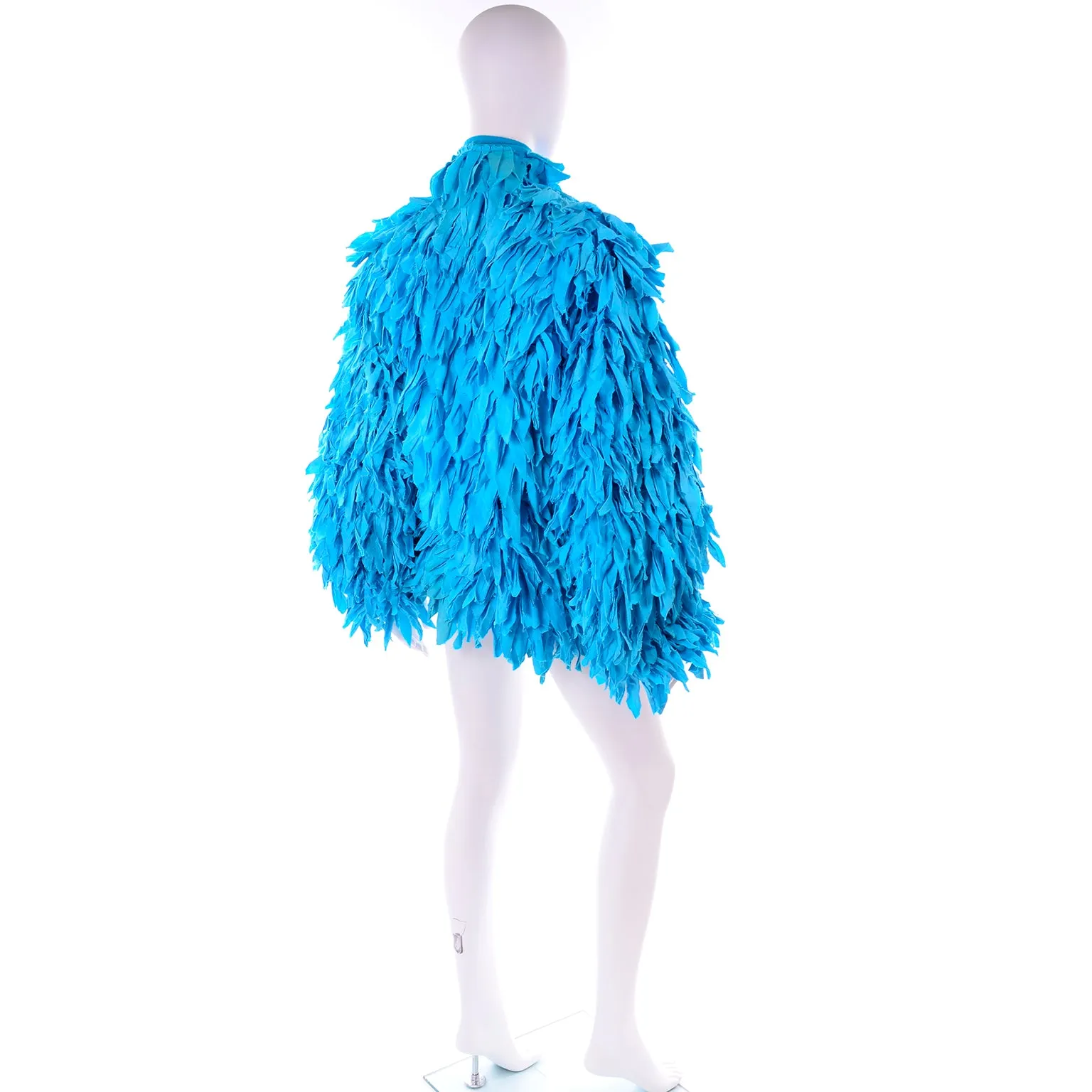 1982 Space Island Light Industries Rare Blue Fringe Jacket or Jumpsuit