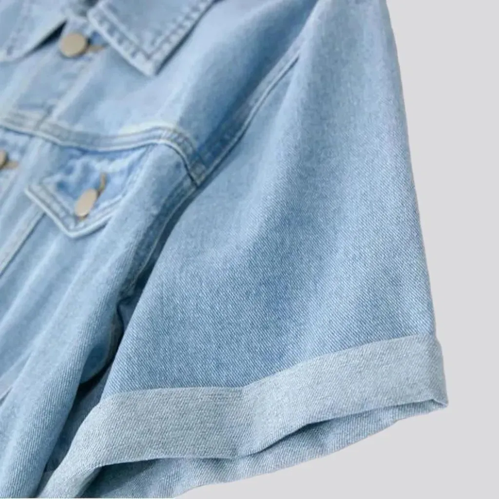 90s light wash denim dress