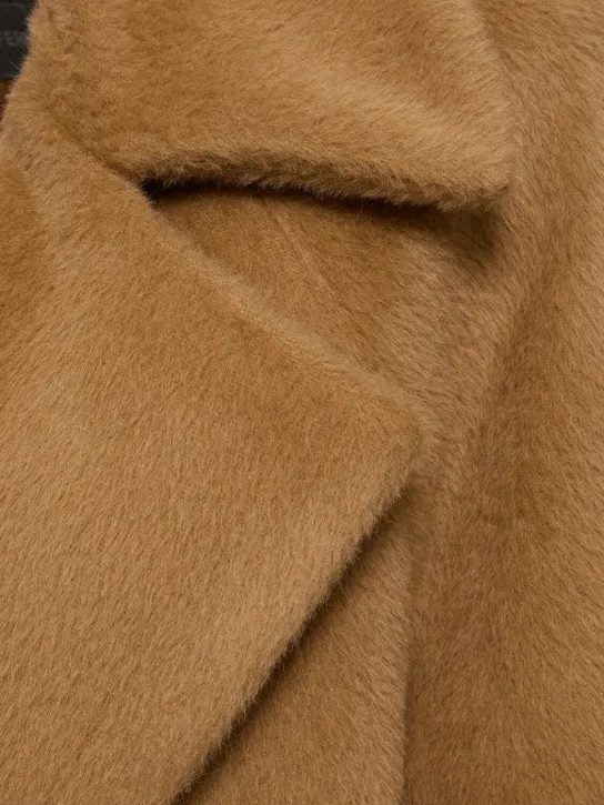 Alberta Ferretti   Belted alpaca &amp; wool long coat 