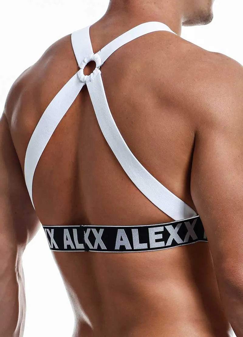 Alexx Underwear Criss Cross Harness White ALU002 Size One Size