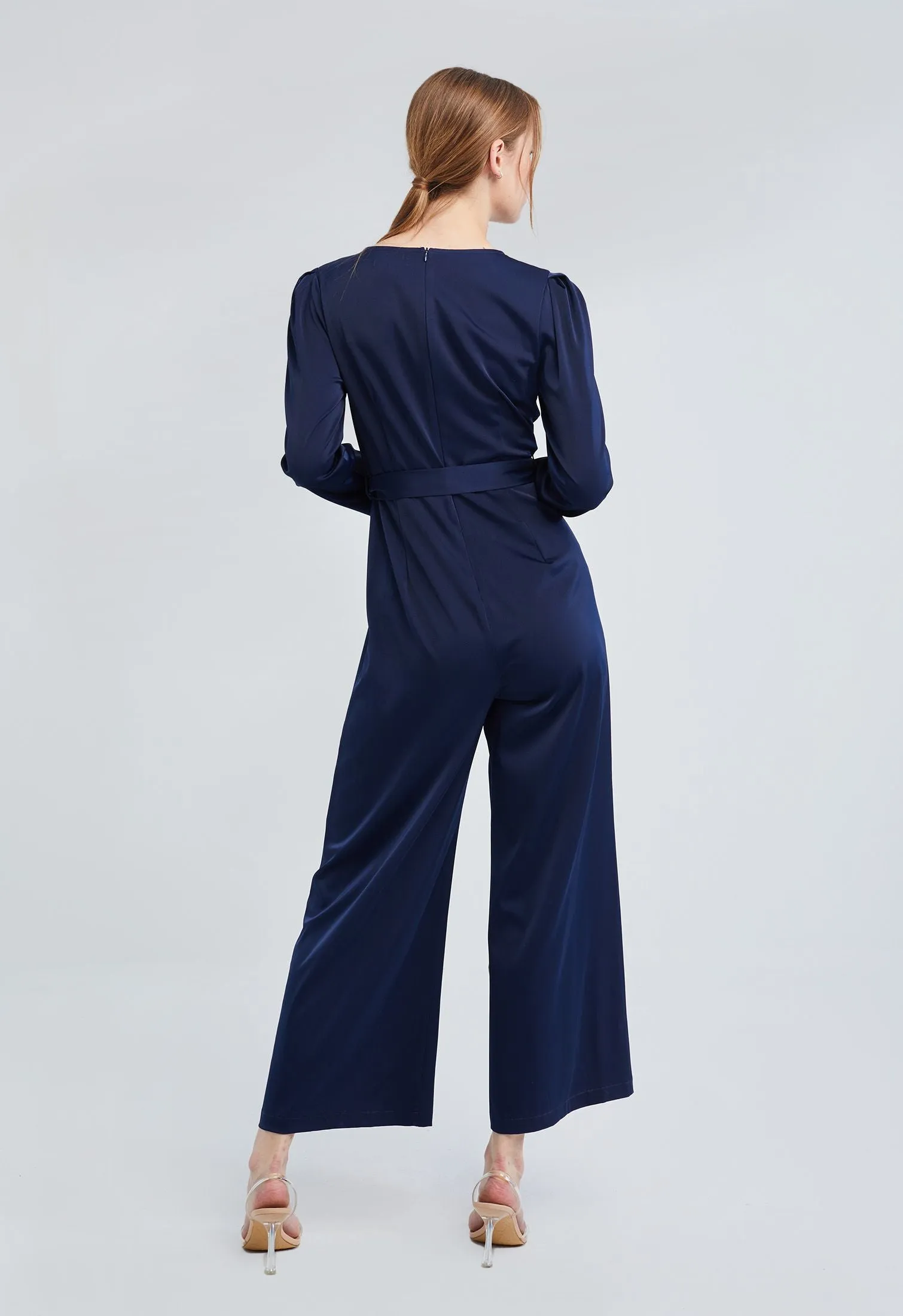 Alternate Dual Button Satin Jumpsuit