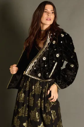 Amande Velvet Embroidered Jacket