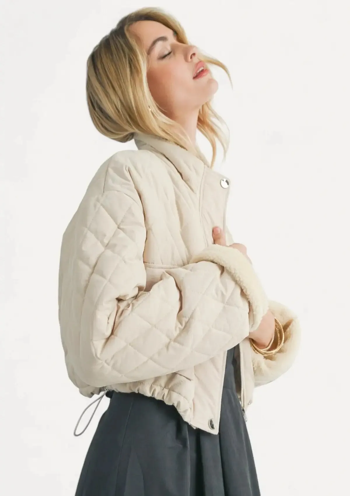 Ashton Quilted Jacket - Cream