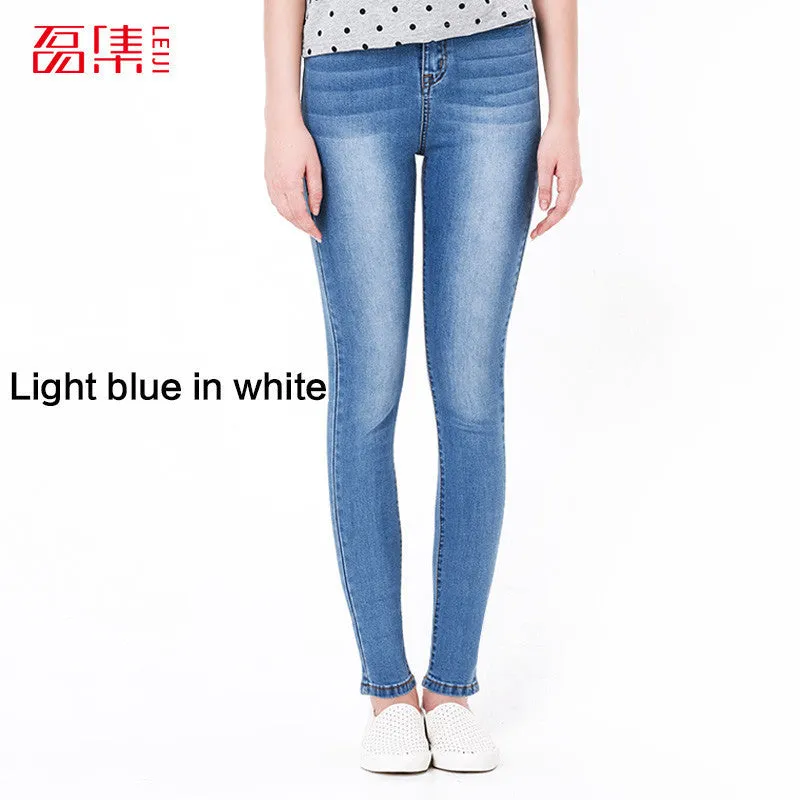 Autumn Fashion S- 6XL High Waist jeans High Elastic plus size Women Jeans woman femme washed casual skinny pencil Denim pants