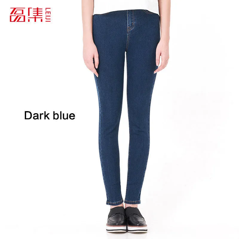 Autumn Fashion S- 6XL High Waist jeans High Elastic plus size Women Jeans woman femme washed casual skinny pencil Denim pants