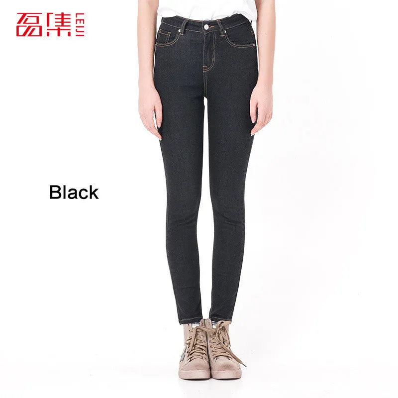 Autumn Fashion S- 6XL High Waist jeans High Elastic plus size Women Jeans woman femme washed casual skinny pencil Denim pants