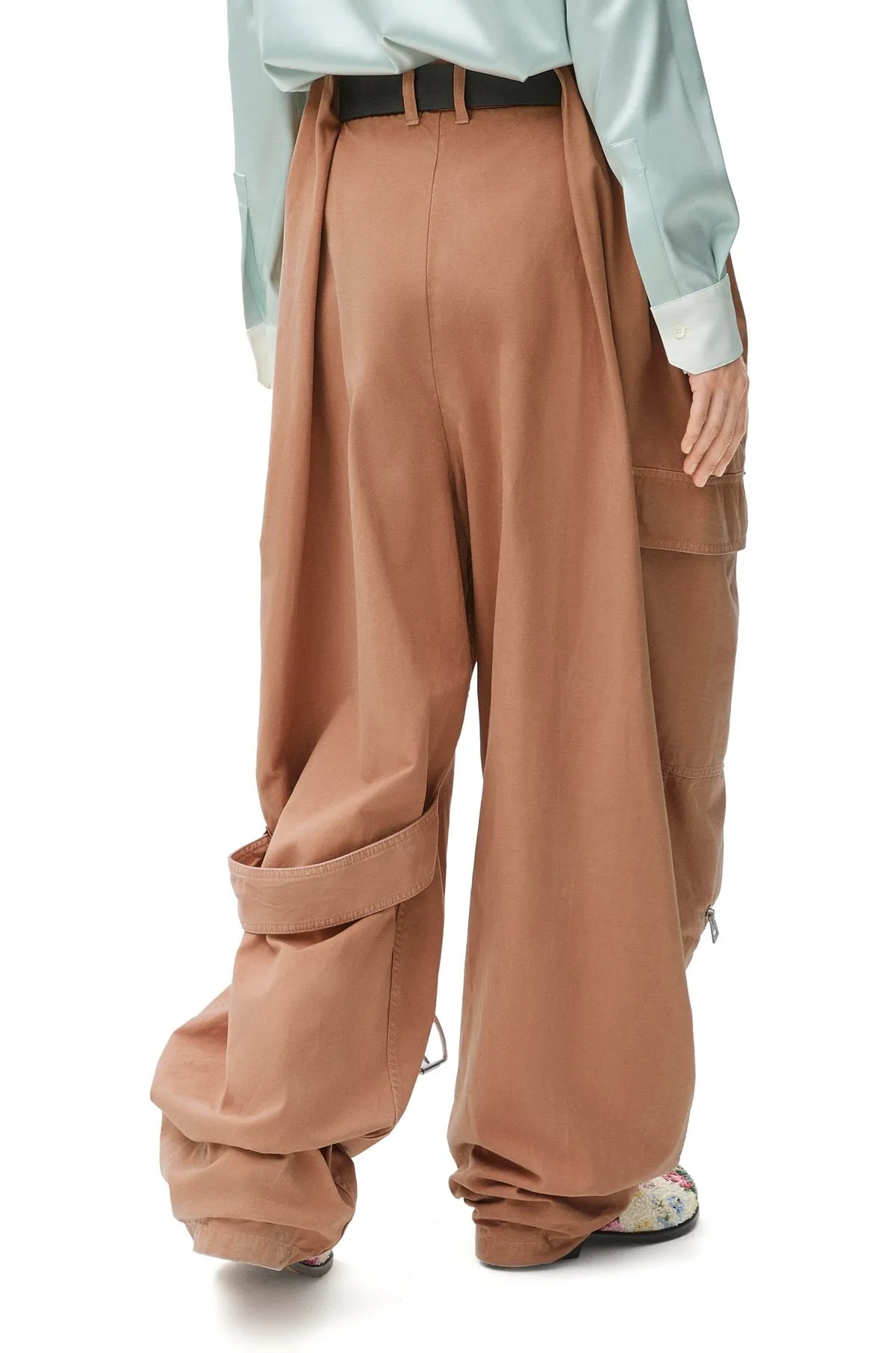 Balloon Cargo Trousers In Cotton