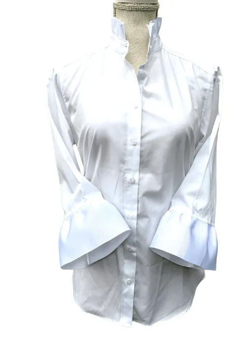 BARBARA ANN RIBBON TRIM BLOUSE