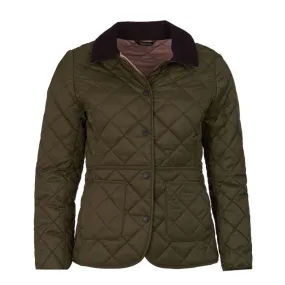 Barbour Women Deveron Quilted Jacket |LQU1012OL51| Olive Classic OL51