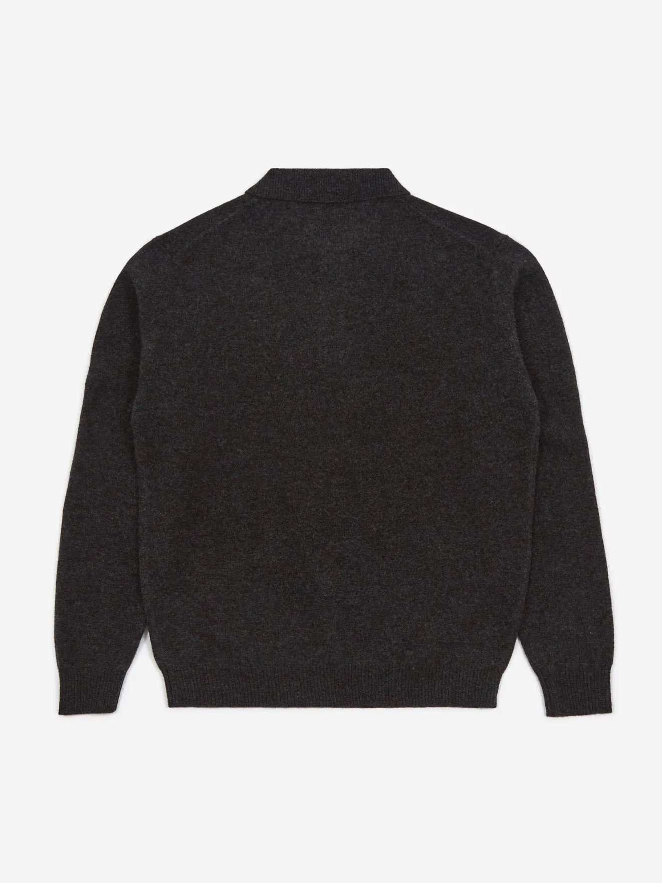 Beams Plus Knit Polo 9G - Charcoal Grey