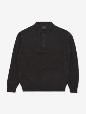 Beams Plus Knit Polo 9G - Charcoal Grey