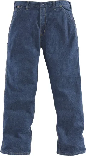 Big & Tall Flame-Resistant Signature Denim Dungarees Carhartt Jeans, Denim