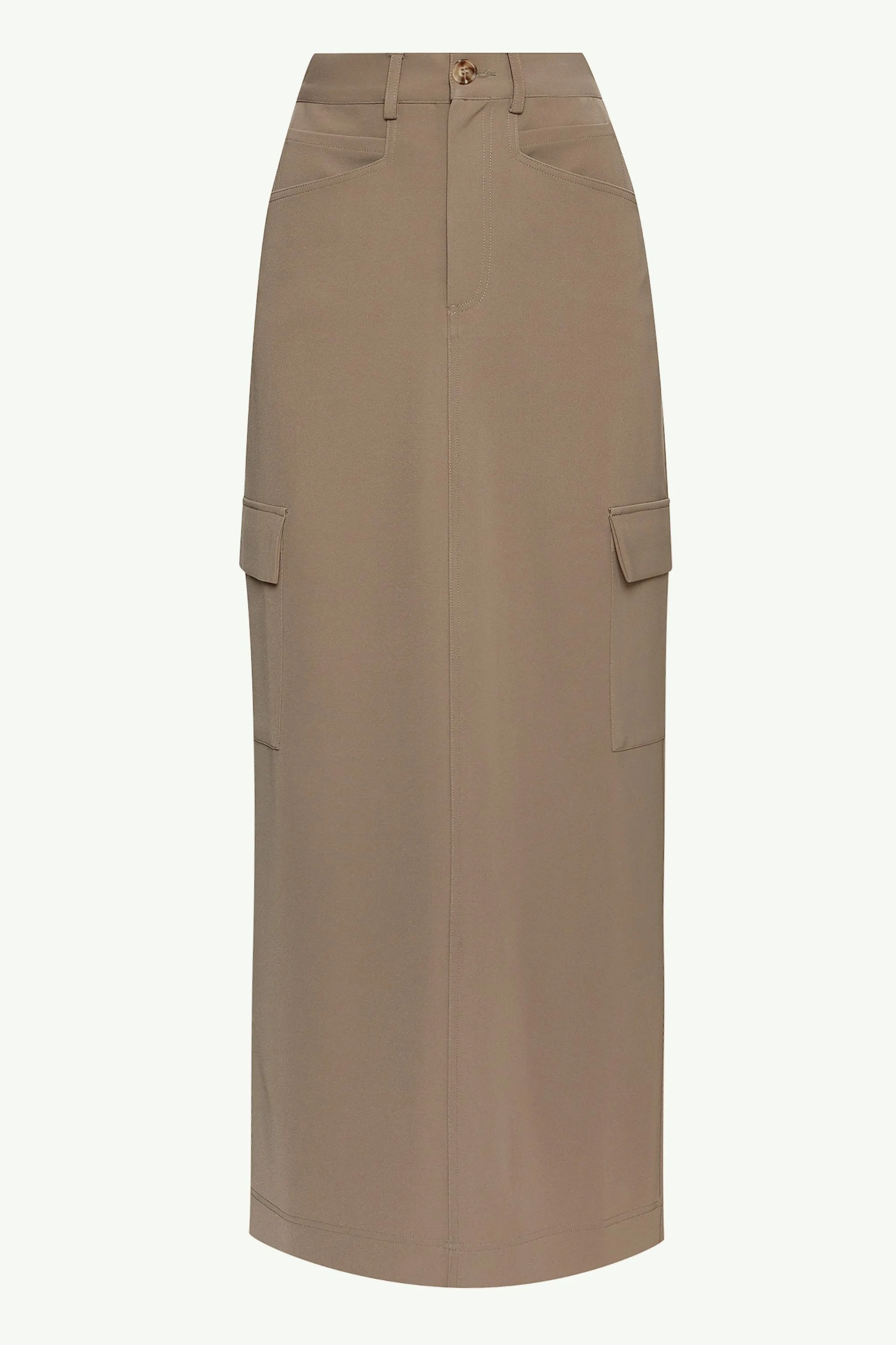 Blake Utility Maxi Skirt - Taupe