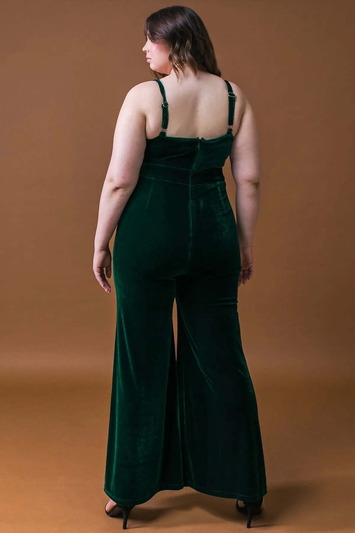 BLOW A KISS VELVET JUMPSUIT