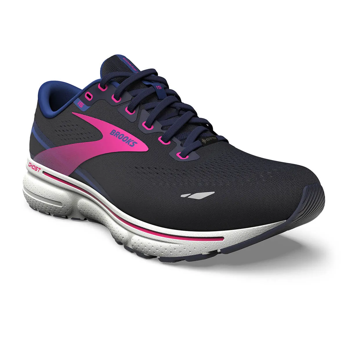 Brooks Ghost 15 GTX Womens | Peacoat/blue/pink