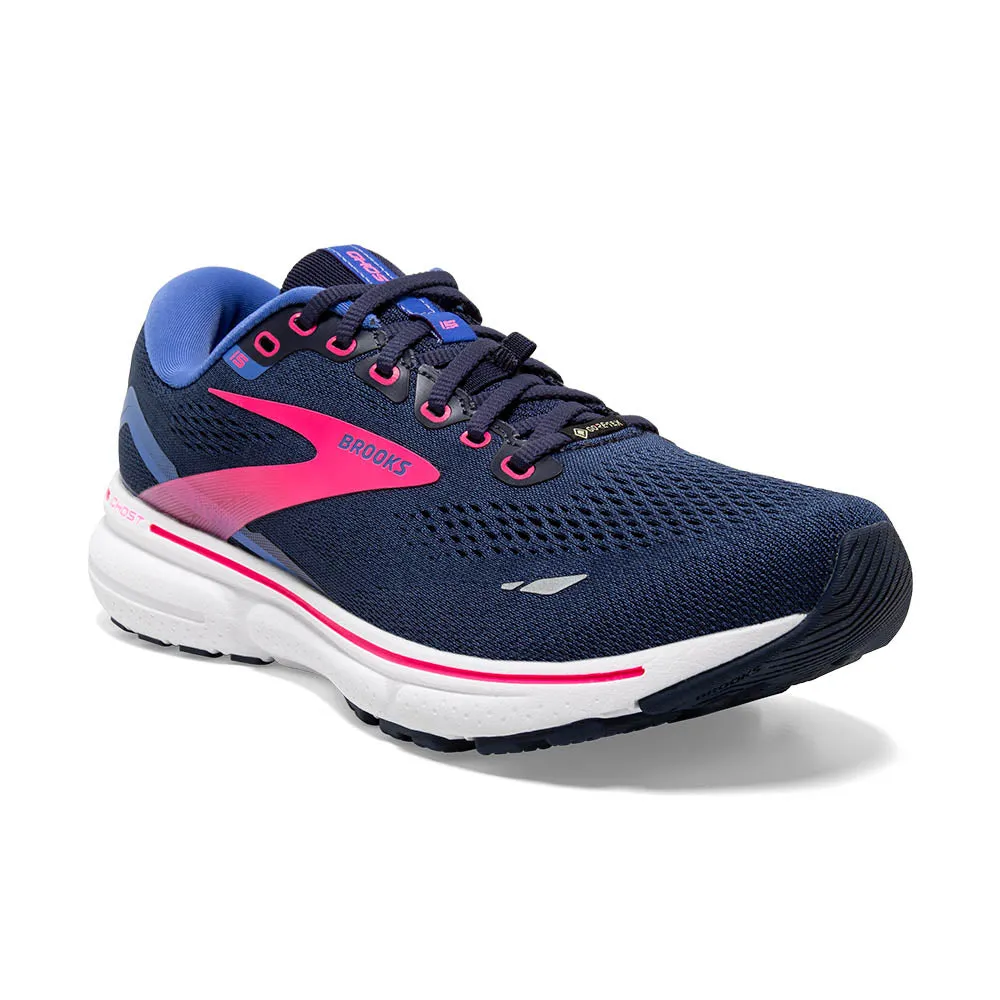 Brooks Ghost 15 GTX (Womens) - Peacoat/Blue/Pink