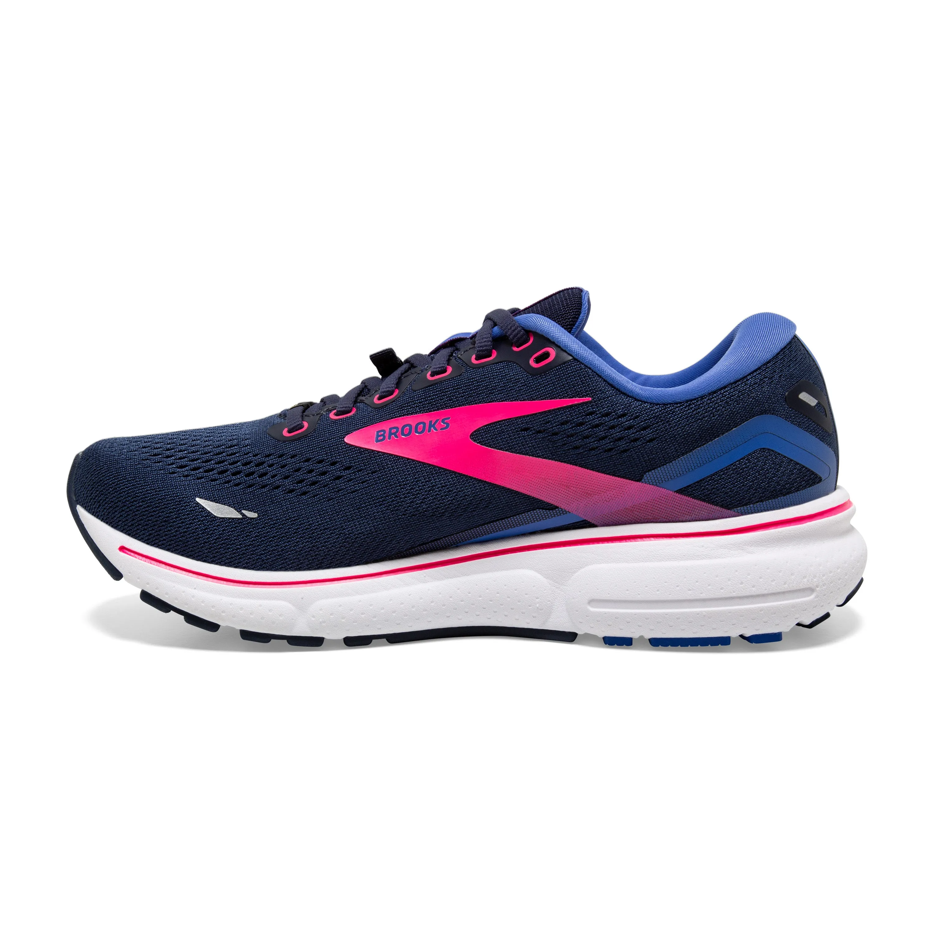 Brooks Womens Trainer Ghost 15 GTX Peacoat/Blue/Pink