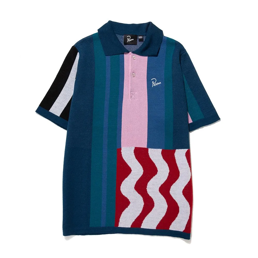 by Parra Wavy Merino Polo Shirt / Multi