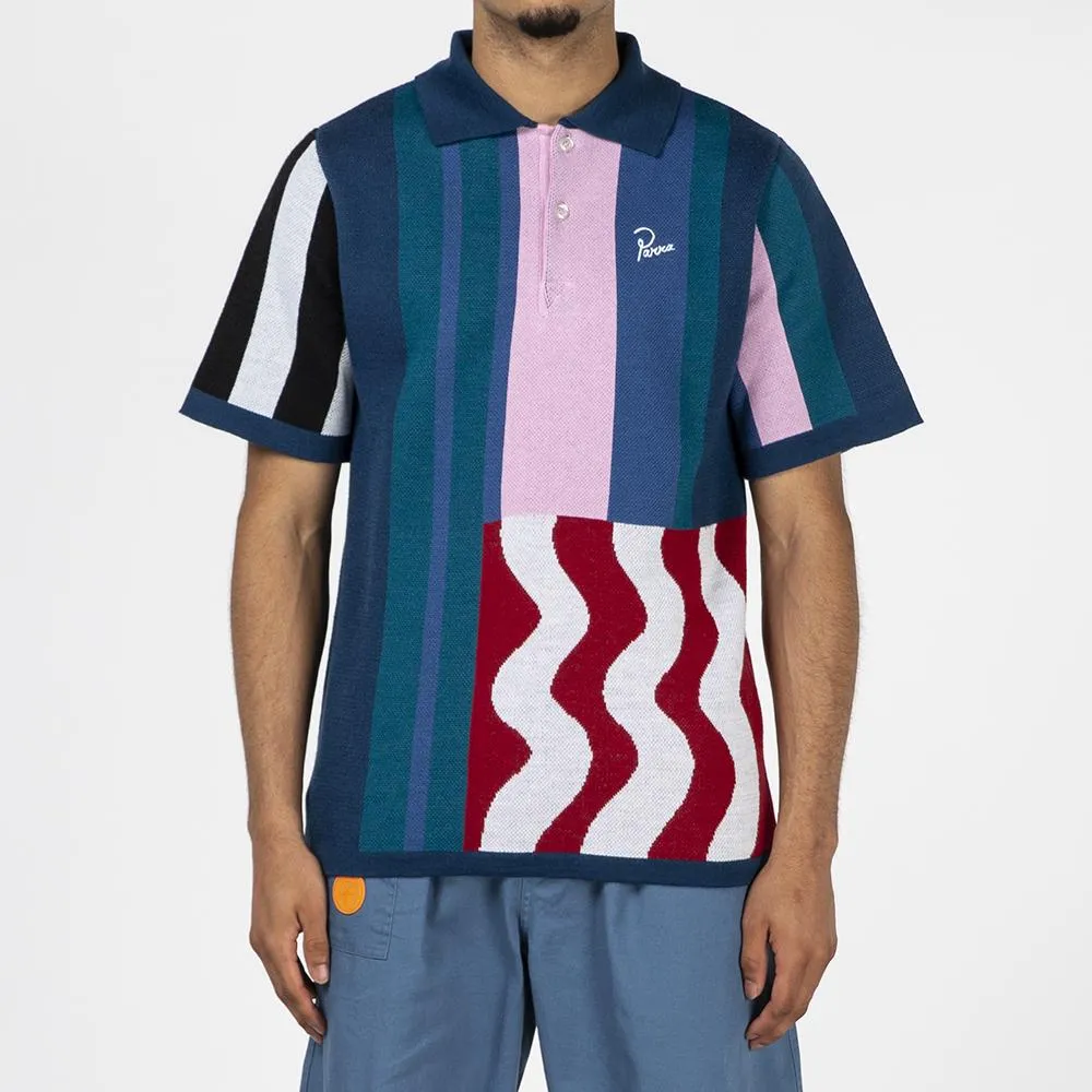 by Parra Wavy Merino Polo Shirt / Multi