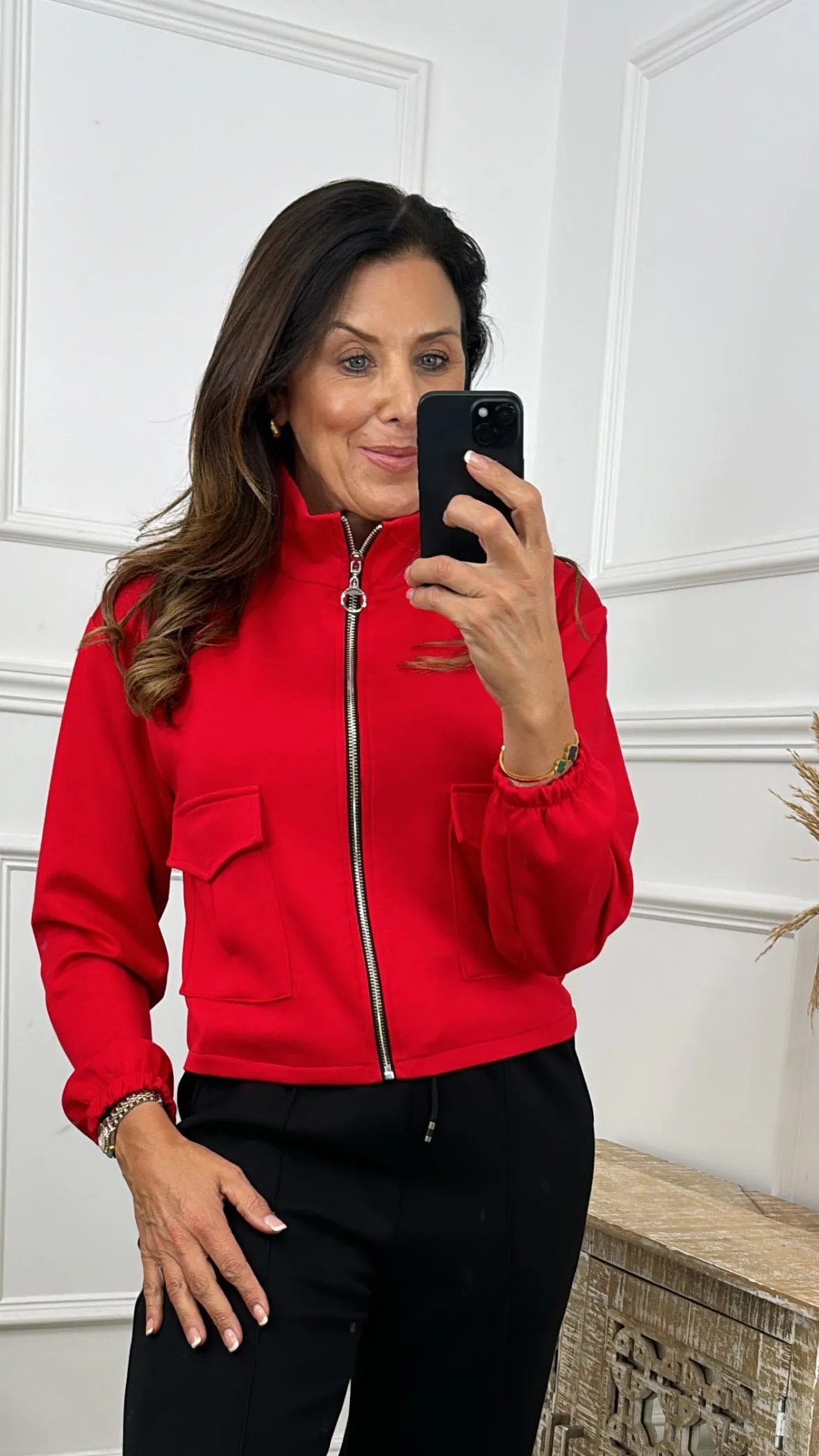 Cait Red Short Jacket