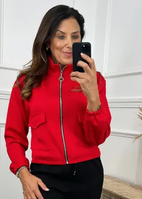 Cait Red Short Jacket