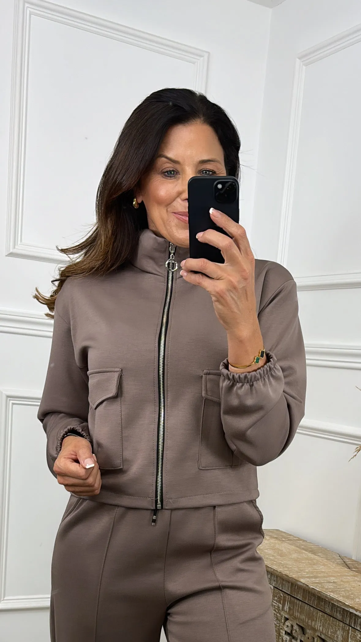 Cait Taupe Short Jacket