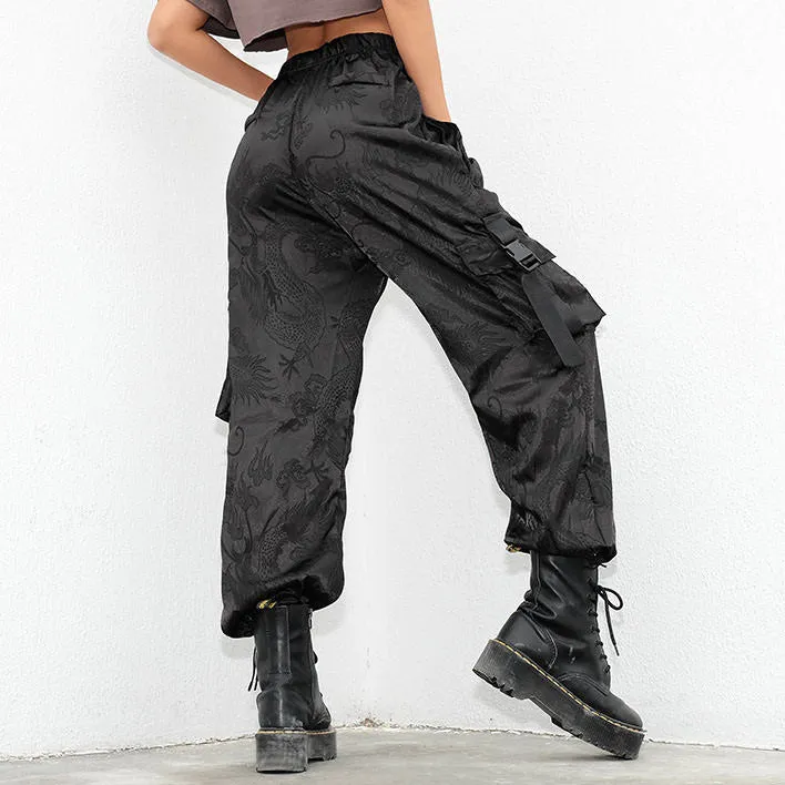 Chinese Dragon Cargo Pants