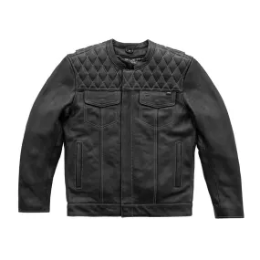 Cinder Men's Café Style Leather Jacket - Limited Edition