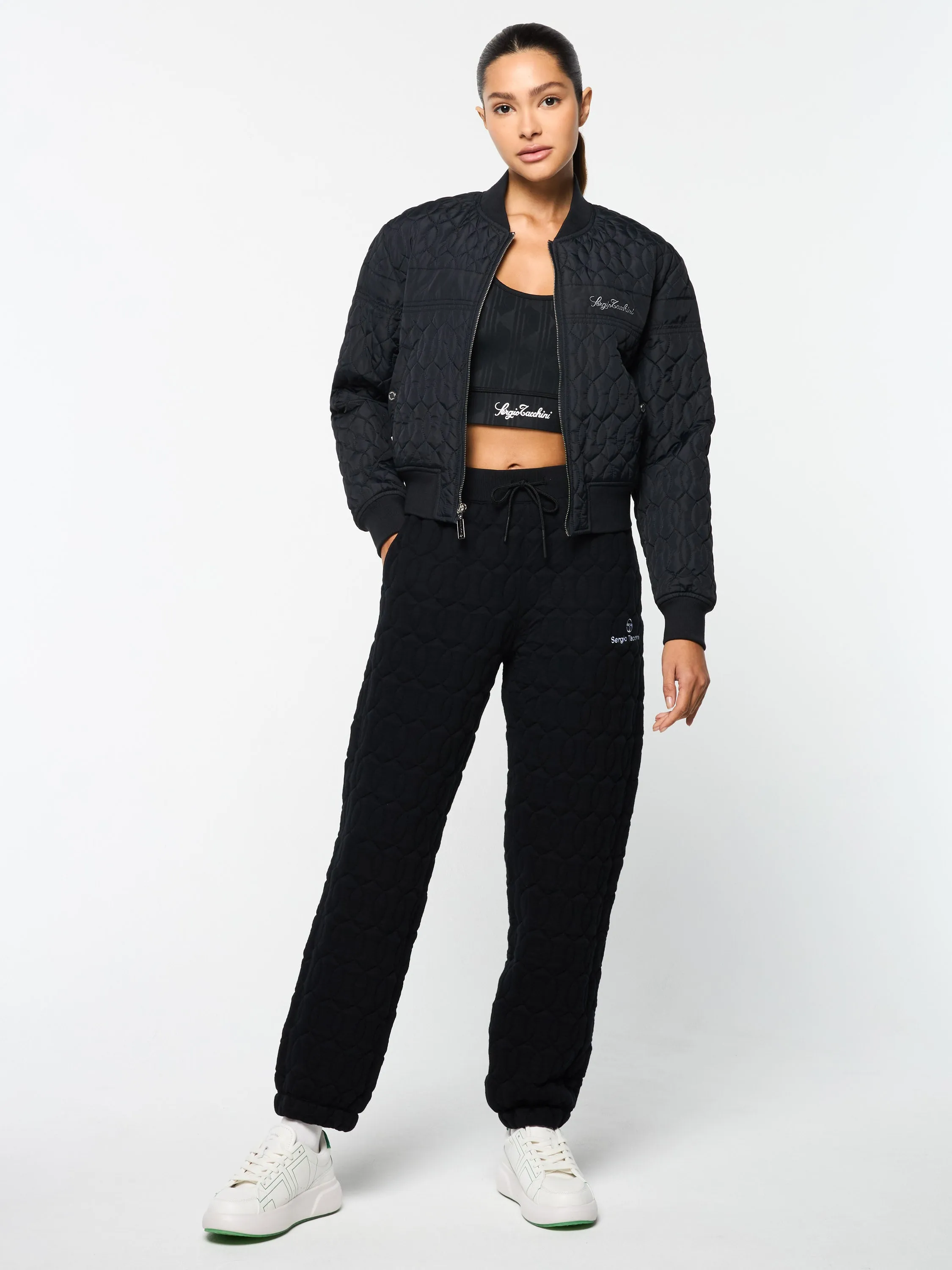 Cipolla Quilted Bomber Jacket- Black Beauty