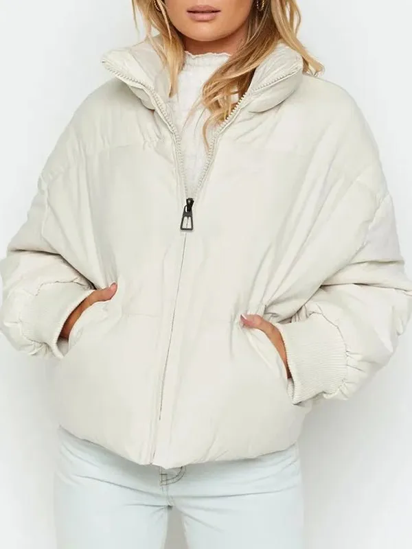 Coats Solid Loose Short Down Jacket for Women