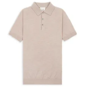 Collared Short Sleeve Polo - Sand