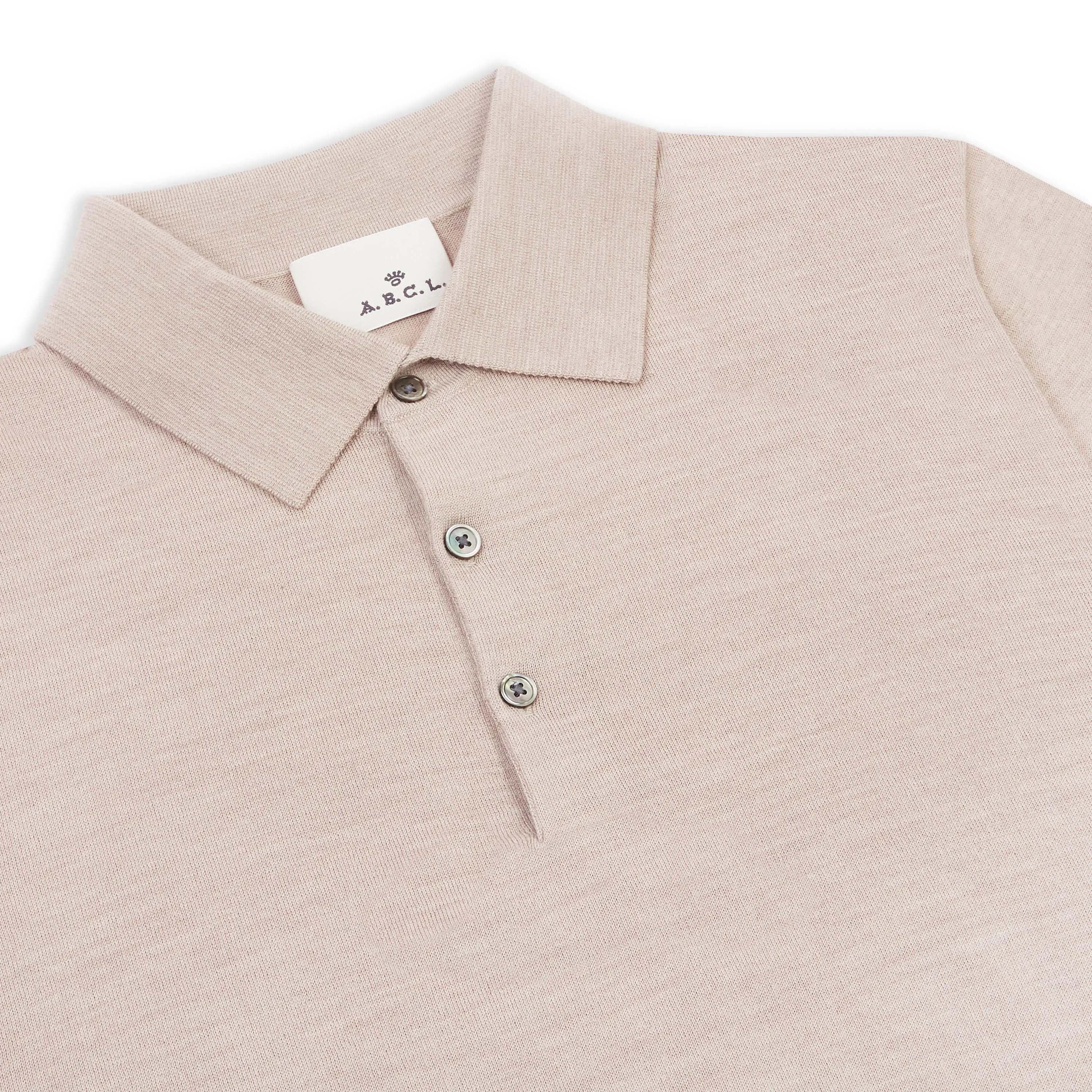 Collared Short Sleeve Polo - Sand