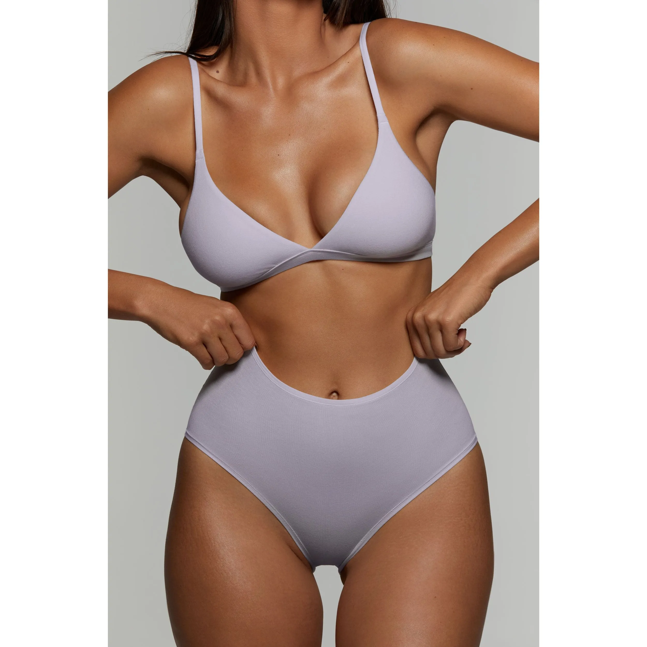 COTTON JERSEY FULL BRIEF | LIGHT HEATHER GREY