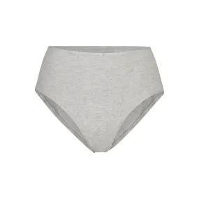 COTTON JERSEY FULL BRIEF | LIGHT HEATHER GREY