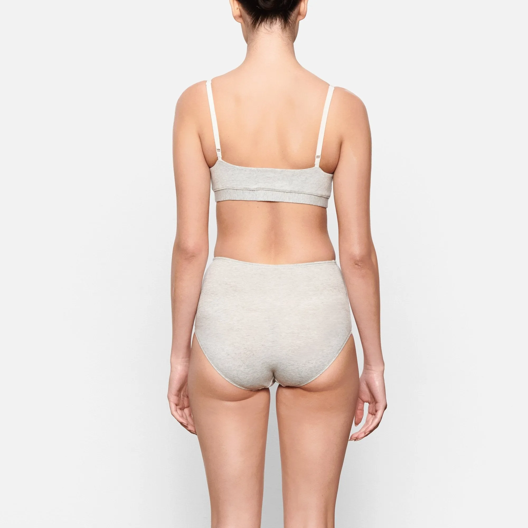 COTTON JERSEY FULL BRIEF | LIGHT HEATHER GREY