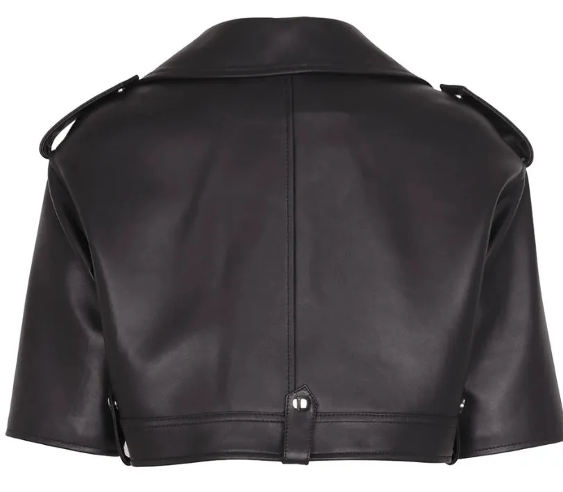 Crop Leather Moto