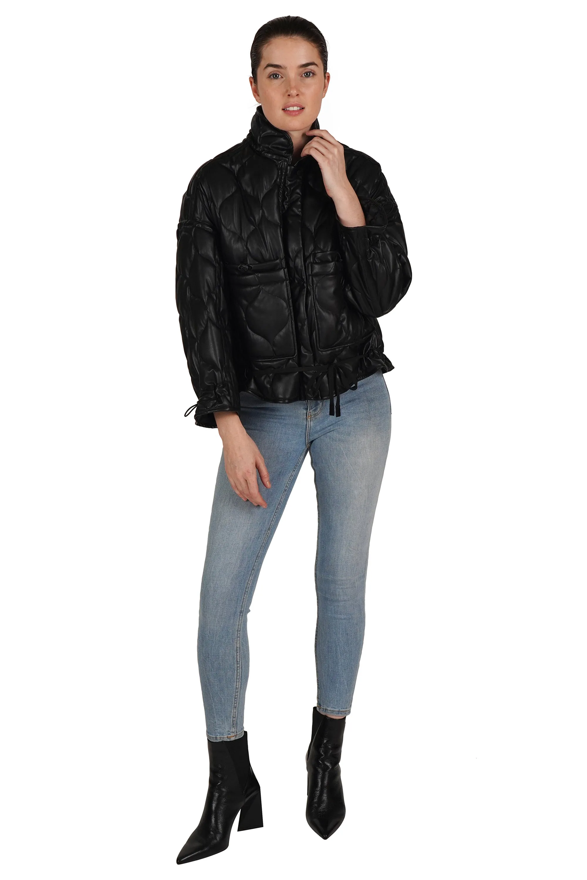 Cropped Quilted Jacket