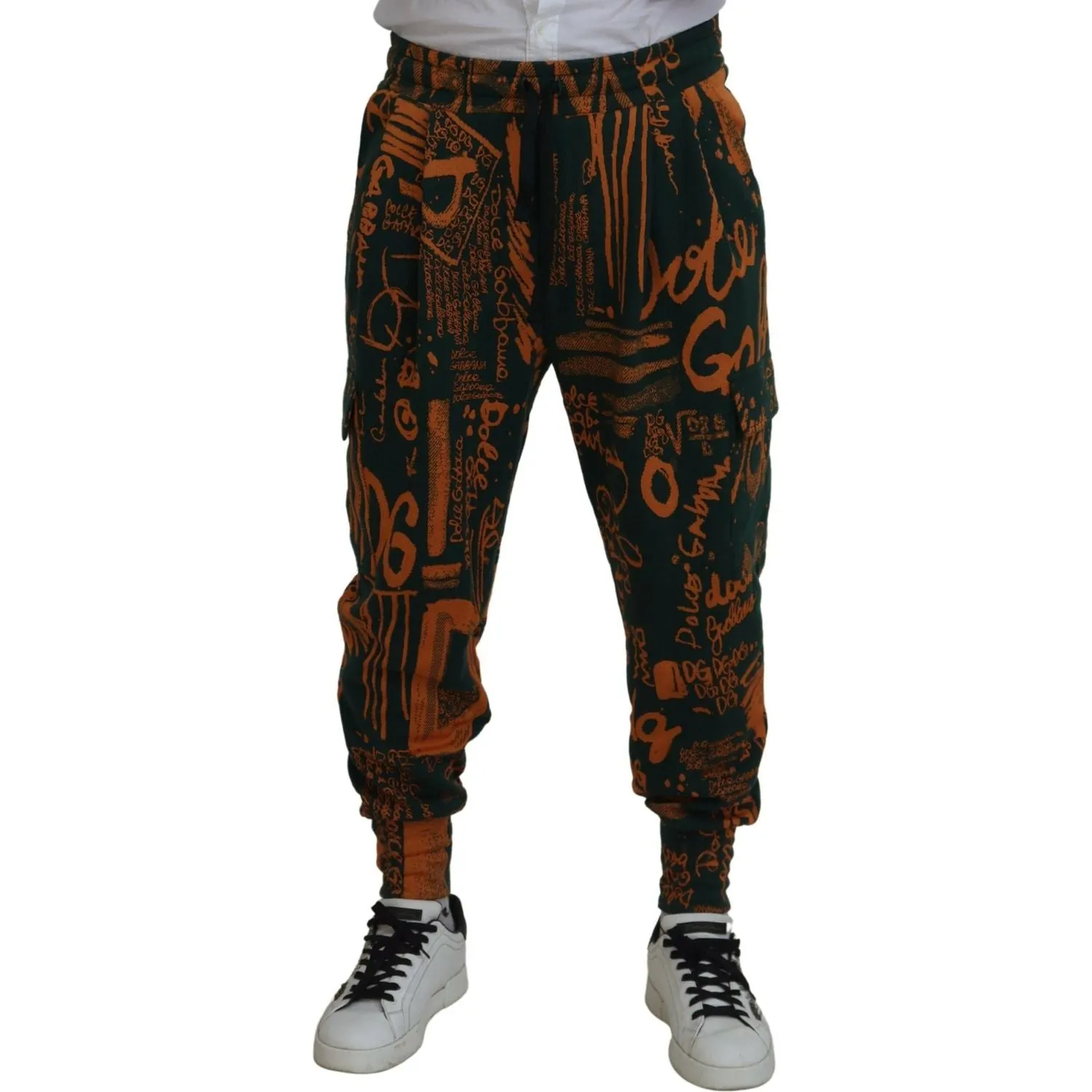 Dolce & Gabbana Multicolor Silk Blend Jogger Cargo Pants