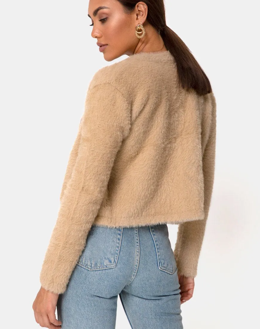 Doma Cardigan in Camel Knit