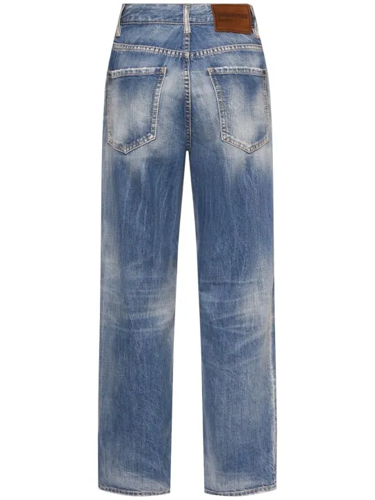 Dsquared2   Boston high rise denim straight jeans 