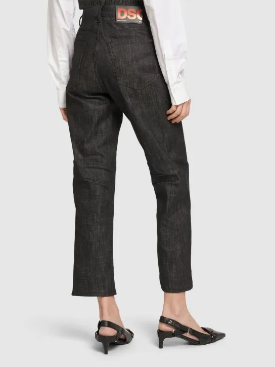 Dsquared2   Boston high rise denim straight jeans 