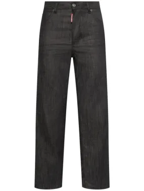 Dsquared2   Boston high rise denim straight jeans 