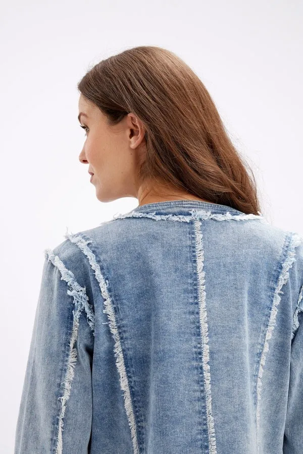 FRAYED EDGE DENIM JACKET