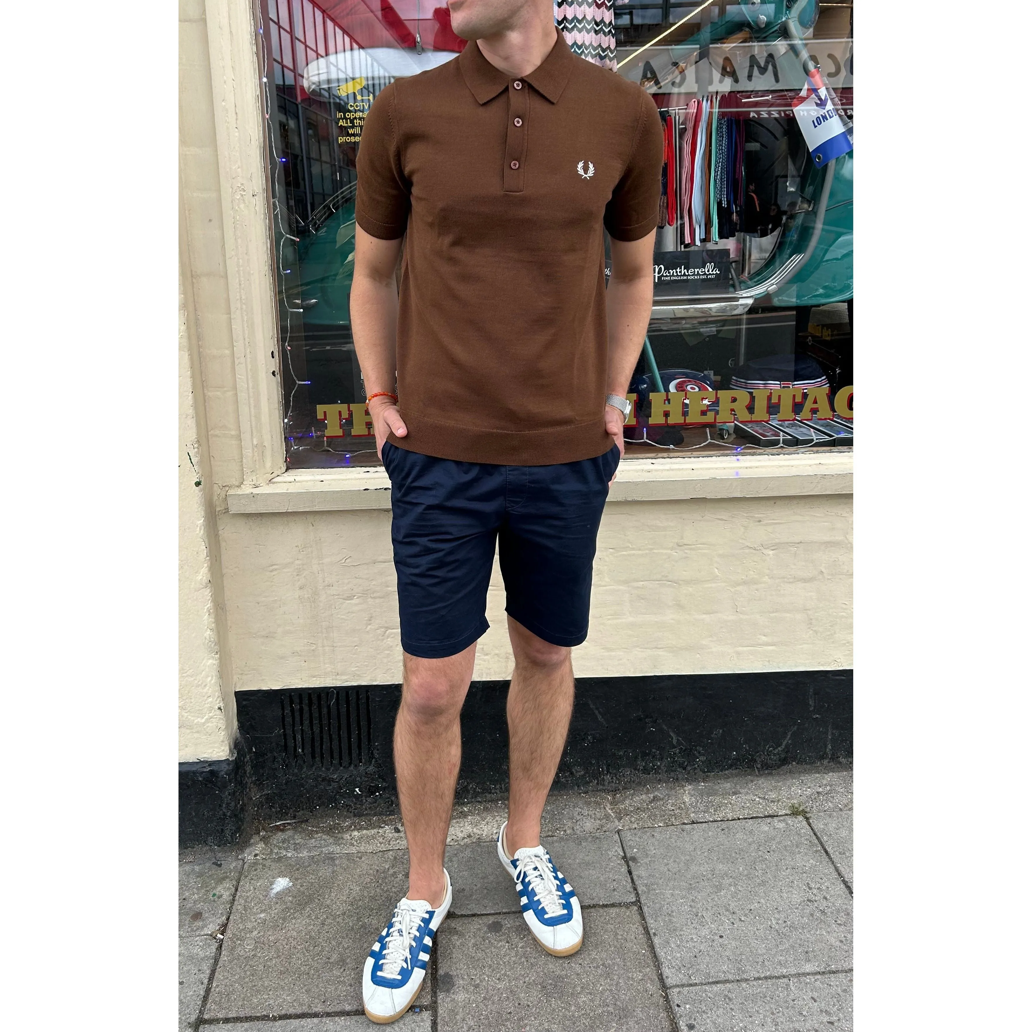 Fred Perry - K7623 Whisky Brown Knitted - Polo Shirt